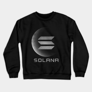 Vintage Solana SOL Coin To The Moon Crypto Token Cryptocurrency Blockchain Wallet Birthday Gift For Men Women Kids Crewneck Sweatshirt